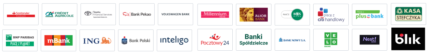 Metody płatności w sklepie – otwiera się w nowej karcie